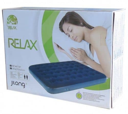 Купить Матрас Relax Flocked Air Bed Queen 20256-1 надувной синий по низкой цене