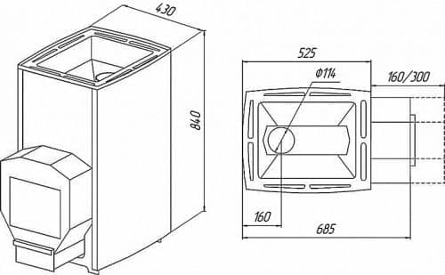 Купить Печь Варвара Поленица дровяная без бака по низкой цене