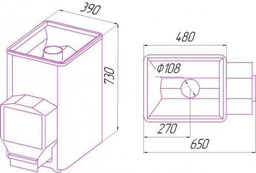Купить Печь Варвара мини дровяная по низкой цене