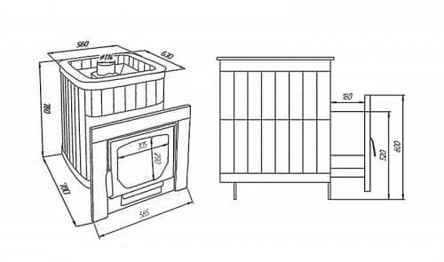 Купить Печь Варвара Каменка дровяная сетка по низкой цене