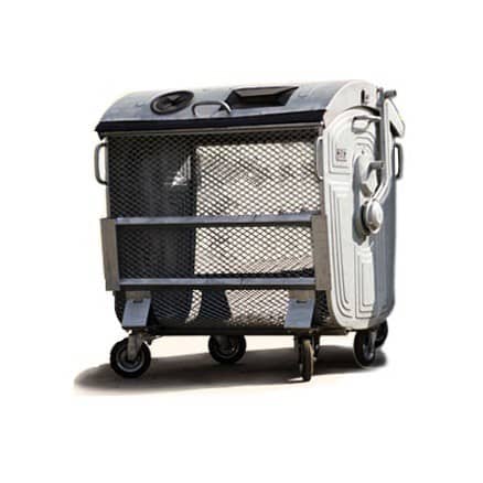 Купить Контейнер евро металлический для твердых бытовых отходов 1132S сетчатый  оцинкованный 1100 л по низкой цене