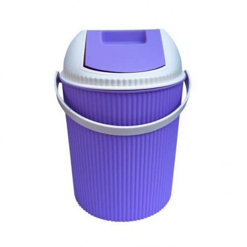 Купить Ведро для мусора с крышкой 2004 сиреневый по низкой цене