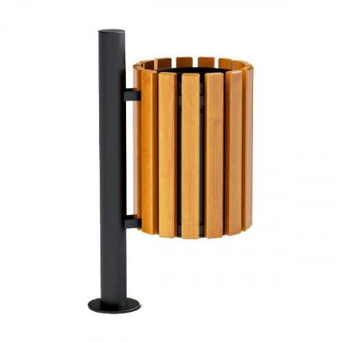 Купить Урна Хоббика уличная чугунная на столбике №3 40 л по низкой цене