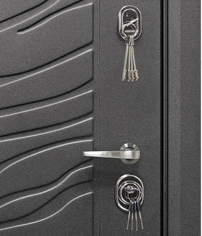 Купить Дверь Промет С3 Джаз входная металлическая левая снаружи металл Черный муар внутри МДФ Орех темный 2066х980 мм по низкой цене