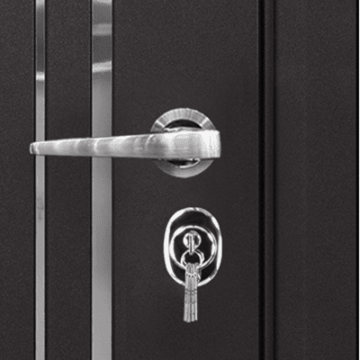 Купить Дверь Промет С4 Камелот входная металлическая левая снаружи металл Черный муар внутри МДФ Орех темный 2066х880 мм по низкой цене