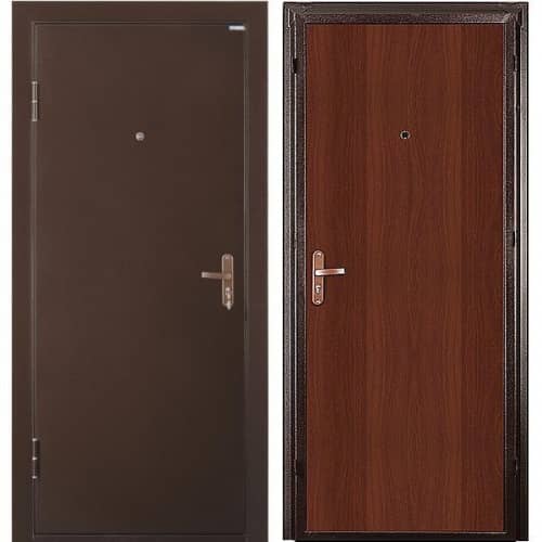 Купить Дверь Промет Б2 Спец входная металлическая левая снаружи металл Антик медный внутри МДФ Итальянский орех 2050х950 мм по низкой цене