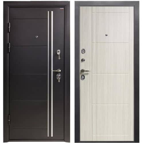 Купить Дверь Промет С4 Гранит входная металлическая левая снаружи металл Черный муар внутри МДФ Бодега рубин 2066х880 мм по низкой цене