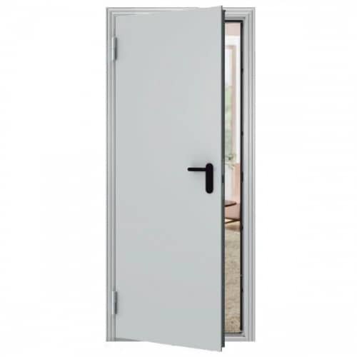 Купить Дверь Меги ПДС-1 EI60 входная противопожарная стальная левая RAL 7038 2050х870 мм по низкой цене