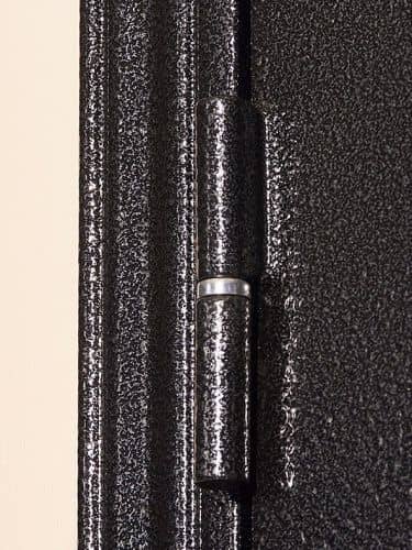 Купить Дверь Меги 573 входная металлическая левая снаружи металл Серебро на черном внутри МДФ 0543 С Беленый дуб 2050х870 мм по низкой цене