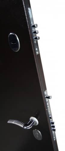 Купить Дверь Меги 541 входная металлическая левая снаружи металл Медный антик внутри МДФ Беленый дуб 2050х970 мм по низкой цене