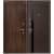 Купить Дверь МеталЮр М6 входная металлическая левая снаружи МДФ винорит Венге внутри экошпон Венге кроскут 2050х860 мм по низкой цене