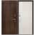 Купить Дверь МеталЮр М6 входная металлическая левая снаружи МДФ винорит Венге внутри экошпон Эшвайт кроскут 2050х860 мм по низкой цене