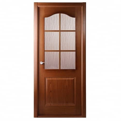 Купить Дверное полотно Belwooddoors Капричеза Орех стекло кора дуба с деревянной рамкой 2000х700 мм по низкой цене