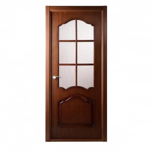 Купить Дверное полотно Belwooddoors Каролина Орех стекло кора дуба с деревянной рамкой 2000х600 мм по низкой цене