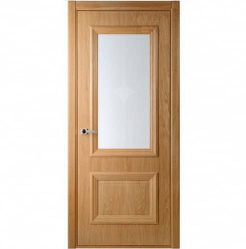 Купить Дверное полотно Belwooddoors Франческо Шпон Дуб со стеклом мателюкс 800х2000 мм по низкой цене