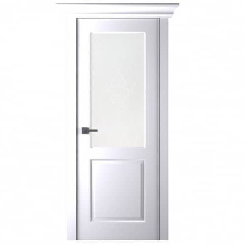 Купить Дверное полотно Belwooddoors Альта эмаль белая стекло мателюкс кристаллайз 2000х700 мм по низкой цене