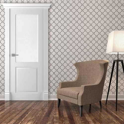 Купить Дверное полотно Belwooddoors Альта эмаль белая стекло мателюкс кристаллайз 2000х900 мм по низкой цене