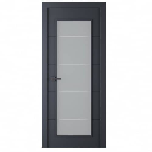 Купить Дверное полотно Belwooddoors Арвика Антрацит стекло Мателюкс кристалайз 2000х700 мм по низкой цене