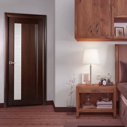 Купить Дверное полотно Belwooddoors Ланда Венге стекло мателюкс 2000х600 мм по низкой цене