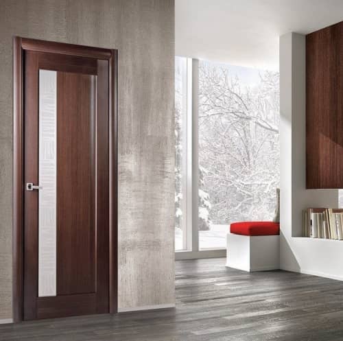 Купить Дверное полотно Belwooddoors Ланда Венге стекло мателюкс 2000х600 мм по низкой цене