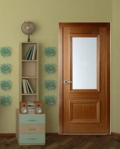 Купить Дверное полотно Belwooddoors Франческо шпон Орех со стеклом мателюкс 600х2000 мм по низкой цене
