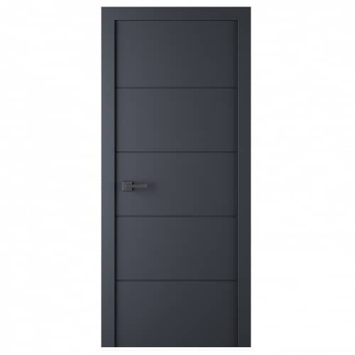 Купить Дверное полотно Belwooddoors Арвика Антрацит глухое 2000х600 мм по низкой цене