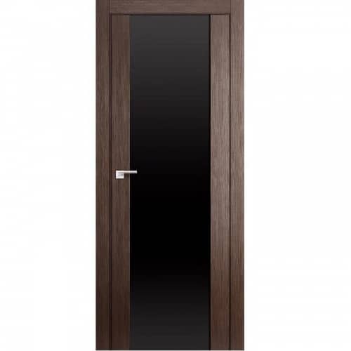Купить Дверное полотно Profil Doors 8х экошпон Венге мелинга стекло черный триплекс 2000х600 мм по низкой цене