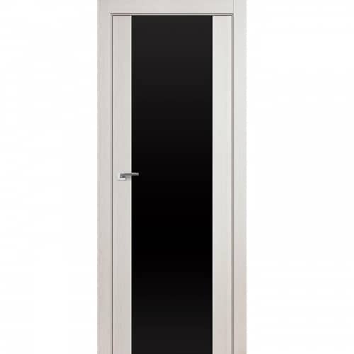 Купить Дверное полотно Profil Doors 8х экошпон Эшвайт мелинга стекло черный триплекс 2000х900 мм по низкой цене