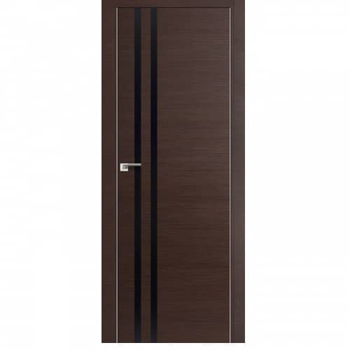 Купить Дверное полотно Profil Doors 19Z экошпон Венге кроскут стекло VG черный глянец с врезкой под магнитный замок и скрытые петли 2000х900 мм по низкой цене