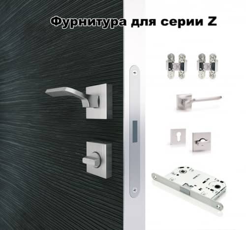 Купить Комплект фурнитуры Profil Doors №4 хром замок с цилиндром ключ-ключ и 2 скрытые петли по низкой цене