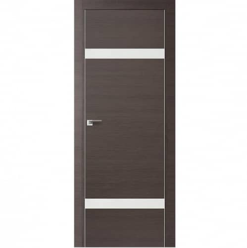 Купить Дверное полотно Profil Doors 3Z экошпон Грей кроскут стекло белое с врезкой под магнитный замок и скрытые петли 600Х2000 мм по низкой цене