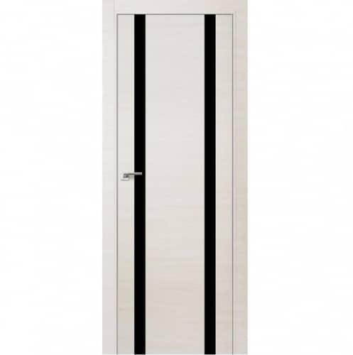 Купить Дверное полотно Profil Doors 9Z экошпон Эшвайт кроскут стекло черное с врезкой под магнитный замок и скрытые петли 2000х700 мм по низкой цене