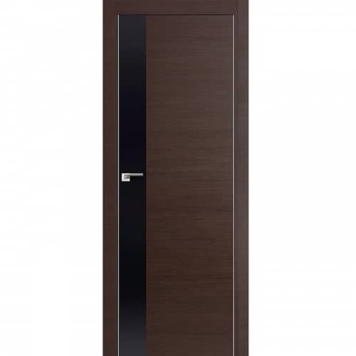 Купить Дверное полотно Profil Doors 14Z экошпон Венге кроскут стекло черное с врезкой под магнитный замок и скрытые петли 2000х900 мм по низкой цене