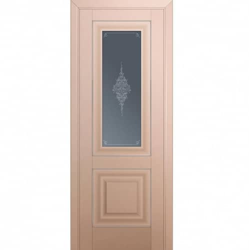 Купить Дверное полотно Profil Doors 28U экошпон Капучино сатинат стекло графит молдинг серебро 2000х900 мм по низкой цене