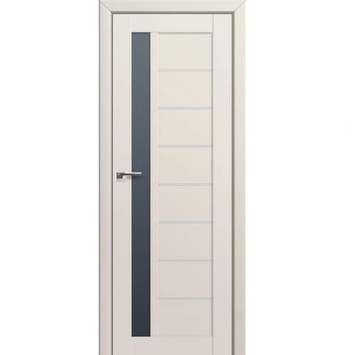 Купить Дверное полотно Profil Doors 37U экошпон Магнолия сатинат стекло графит 2000х900 мм по низкой цене