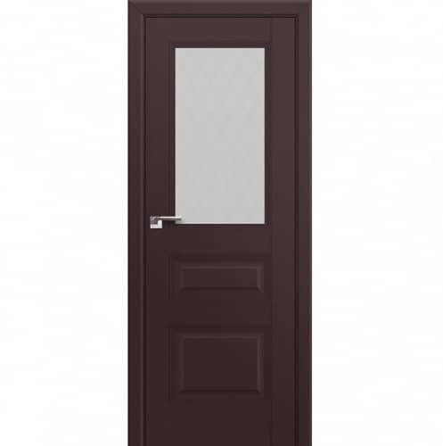 Купить Дверное полотно Profil Doors 67U экошпон темно-коричневая стекло ромб 2000х700 мм по низкой цене