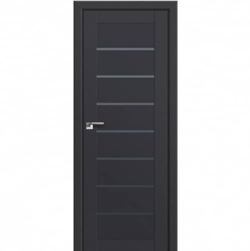 Купить Дверное полотно Profil Doors 71U экошпон Антрацит стекло графит 2000х800 мм по низкой цене