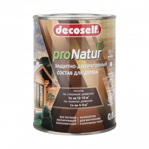 Купить Антисептик Pufas Decoself лессирующий для дерева венге 0,8 л по низкой цене