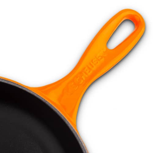 Купить Сковорода Le Creuset с желобом чугунная, эмалированная, оранжевая, 20 см по низкой цене
