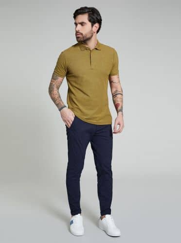 Купить Футболка-поло Piazza Italia зелёная по низкой цене