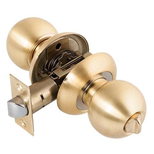 Купить Ручка Palladium 609 SB ET защелка с ключом и фиксатором матовая латунь по низкой цене