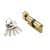 Купить Цилиндр Adden Bau ключевой CYL 5-60 KNOB Gold по низкой цене