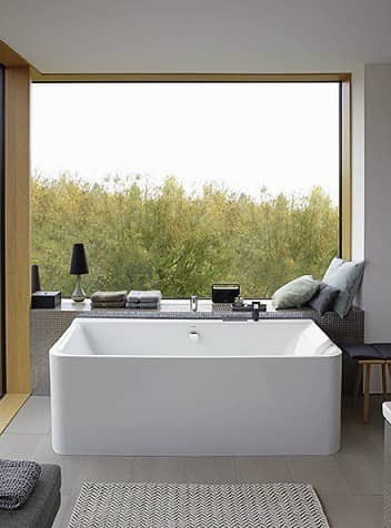 Купить Ванна Duravit P3 Comforts R акриловая, встраиваемая, с ножками 790100 700376 170х75 см по низкой цене