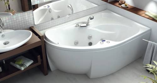 Купить Ванна Aquatek Вега R акриловая с гидромассажем, стандартные форсунки 170х105 см по низкой цене