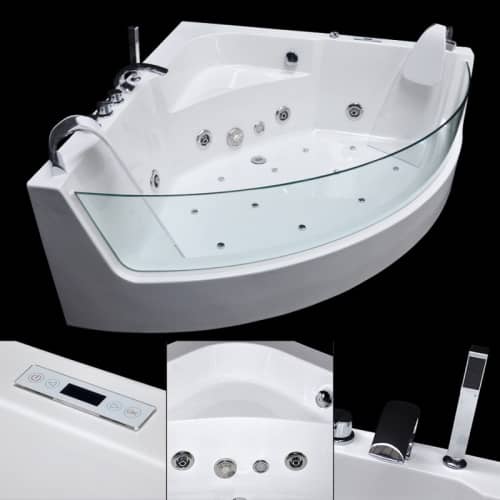 Купить Ванна Grossman GR-15015 акриловая с гидромасажем 150х150 см по низкой цене