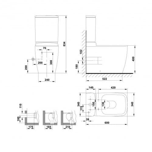 Купить Бачок Gala Klea 33540 для унитаза по низкой цене