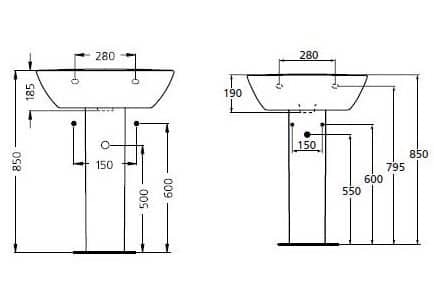 Купить Пьедестал Ideal Standard Oceane/Eurovit W306201 по низкой цене