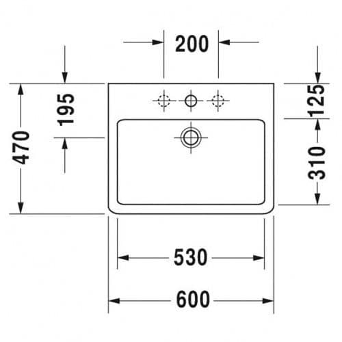 Купить Раковина Duravit Vero 044560 накладная нешлифованная 600х470 мм по низкой цене