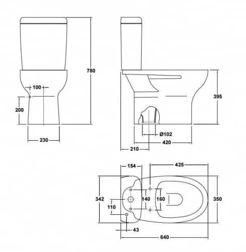 Купить Бачок Gala Street 31530 для унитаза по низкой цене