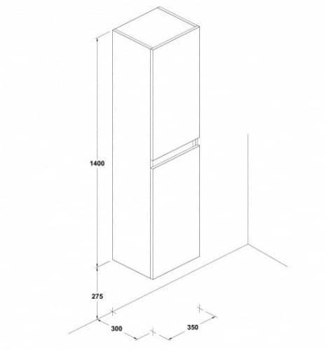 Купить Шкаф-пенал Gala Jade 3827701 белый по низкой цене